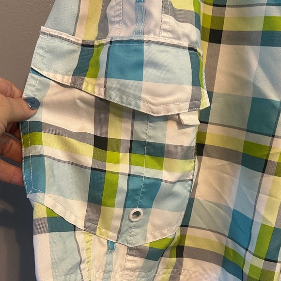 Stylish Plaid Men's Swim Trunks - Picture 4 of 8